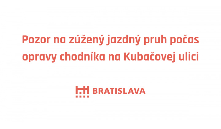 Fotka pre článok Oprava chodníka na Kubačovej ulici