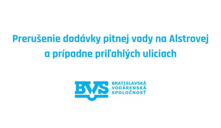 Fotka pre článok Výpadok dodávky vody na Alstrovej a v okolí