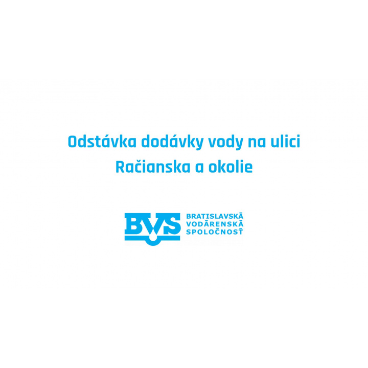 Menšia fotka pre článok Výpadok dodávky vody na Račianskej ulici